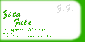 zita fule business card